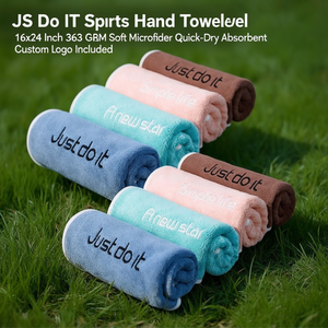 Serviette de sport JS Do It Sports 16x24 pouces 363 GSM en microfibre douce, séchage rapide, absorbante, logo personnalisé inclus - Product Image 3