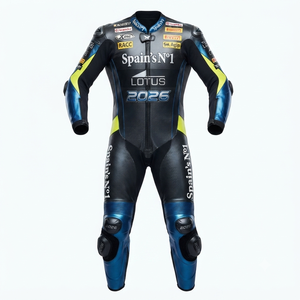 Traje de Carreras Jorge Lorenzo MotoCP Premium de Una Pieza Completo para Pista con Protectores Deslizantes OEM CE - Product Image 1