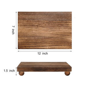 Piédestal en bois Riser Stand en bois massif fait à la main Design moderne cuisine salle de bain gâteau affichage décor personnalisable taille couleur - Product Image 3