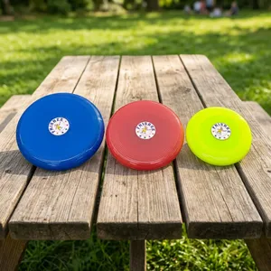 Colorful <b>Plastic</b> Flying <b>Disc</b> Round Throw Catch Toy for Outdoor Games Pet Training - Product Image 5