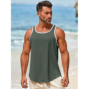 เสื้อกล้ามออกกำลังกายแบบไม่มีแขนสำหรับผู้ชาย – เสื้อฟิตเนสระบายอากาศแห้งเร็ว – เสื้อกั๊กออกกำลังกายน้ำหนักเบาสำหรับการฝึกซ้อมและเล่นกีฬา - Product Image 3