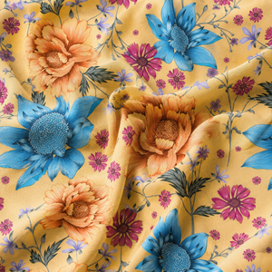 Organic 100% Viscose Woven Floral <b>Fabric</b> Breathable & Lightweight for Women's Dresses Skirts Apparel-Customizable - Product Image 3
