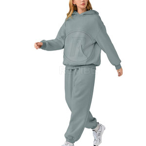 Chándal holgado de invierno para mujer con capucha, diseño personalizado, MOQ bajo, color personalizable y 100% algodón para uso en exteriores - Product Image 4