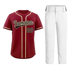 Custom Baseball Jersey With Team Name And Number White Pants <b>Black</b> <b>Socks</b> Uniform Set - Product Image 5
