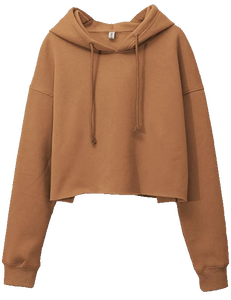 Women's Casual Cropped Hoodie Short Sleeve Windproof Anti-UV Simple Fleece Sweatshirt with Hood Custom Apparel - Product Image 1