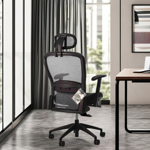 Chaise de bureau moderne ergonomique réglable et pivotante avec cadre en plastique et design confortable - Product Image 3