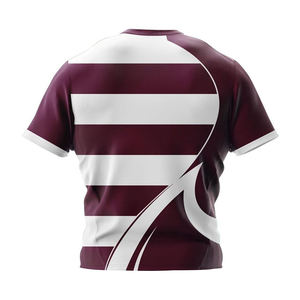 Nouvelle Arrivée en Gros : Maillot de Rugby Personnalisé 100% Polyester pour Hommes, Protection UV, Manches Courtes, Coupe Athlétique - Meilleure Vente à Prix Bas - Product Image 5