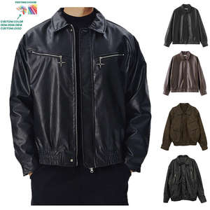 Chaqueta de piloto para hombre, estilo bomber, de cuero, para hombre, abrigos de plumón para hombre - Product Image 1