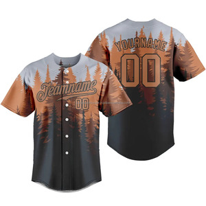 Camiseta de Béisbol Personalizada, Transpirable, 100% Poliéster, con Botones, Talla Grande para Hombre, con Logotipo y Número Personalizados, de Secado Rápido - Product Image 4
