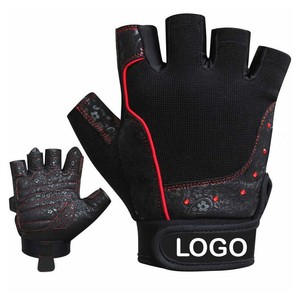 GAF Custom Breathable Non-Slip Polyester Half Finger <b>Gloves</b> Training Bodybuilding <b>Weight</b> Lifting Outdoor Sports Cycling Lace-Up - Product Image 2