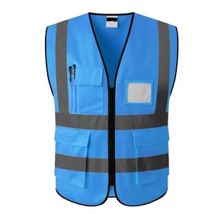 Gilet de travail haute visibilité multi-poches, gilet de sécurité sans manches de haute qualité, gilet de travail décontracté, logo personnalisé - Product Image 5