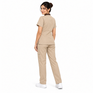 Tenue de travail professionnelle 100 % coton pour infirmières, médecins et personnel de clinique, avec poches pratiques, uniforme personnalisé, commandes en gros - Product Image 3