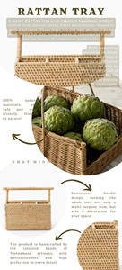 Una cesta con cucharas y utensilios de cocina. Una bandeja rectangular para utensilios de cocina dividida en varios compartimentos pequeños. - Product Image 4