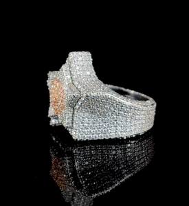 Star Shapes Fancy <b>Mens</b> Fully Iced Out Moissanite <b>Ring</b> 925 Sterling <b>Silver</b> Fine Hip Hop Jewelry Party Gift For Friends - Product Image 2