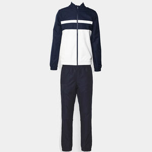 Ensemble de survêtement unisexe bleu marine 2 en 1, veste zippée intégrale et pantalon, couleur unie, vêtements décontractés, automne, matière polyester respirante - Product Image 4