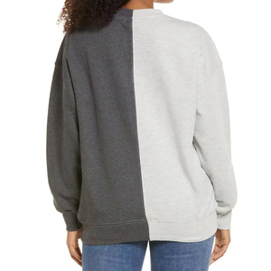 New Arrival Summer Washed 100% Cotton Plus Size Women Sweatshirts Custom Applique Front Design Solid Color Customizable Online - Product Image 3