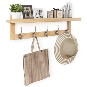 Wholesale <b>Bamboo</b> Floating <b>Shelving</b> Hook System - Modular Storage Solution - Product Image 4