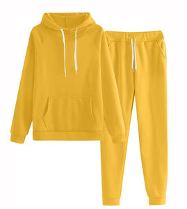 Conjunto Deportivo de Invierno para Mujer, 2 Piezas, con Capucha, Forro Polar Transpirable, 100% Algodón, Personalizable, para Adultos - Product Image 1