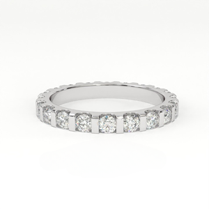แหวนเพชร Aarinya Bar-Set Diamond Eternity Band Horizon Floating Diamond 18K เพชรเลี้ยงในห้องปฏิบัติการแบบ Channel Set พร้อมใบรับรอง IGI - Product Image 3