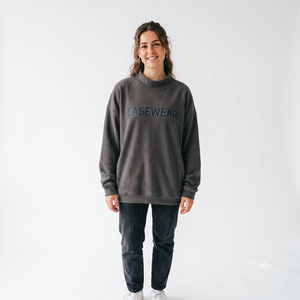 Customized Embroidery Patch Mock Neck <b>Jumper</b> Puff Print <b>Plain</b> Cotton Fleece Grey Navy Blue Polka Dot Mockneck Sweatshirt Women - Product Image 1