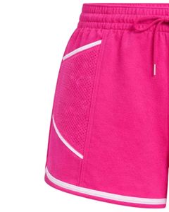 Shorts Deportivos Rosa Intenso para Mujer, Poliéster y Spandex, Transpirables, Cintura Elástica con Cordón, para Gimnasio, Running, Entrenamiento, Ropa Deportiva Casual - Product Image 4