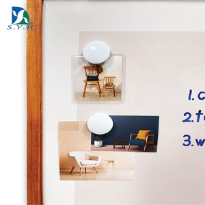 Pizarra Magnética Decorativa Geométrica con Marco de Madera Lacado de 42x42cm, Impresión por Sublimación a una Cara, Certificación CPSIA, para el Hogar - Product Image 3