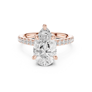 Bague de fiançailles en diamant taille poire avec diamants latéraux cultivés en laboratoire, certifiée GIA, bijoux classiques pour femmes - Product Image 2