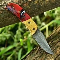 Couteau pliant classique avec manche en fibre de verre nylon et lame polie pour le camping, le bricolage, le transport quotidien, OEM