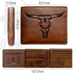 Portefeuille pour homme en cuir véritable de qualité supérieure avec poche zippée, organiseur de cartes et compartiment pour billets, idéal pour un usage quotidien professionnel, à vendre - Product Image 3