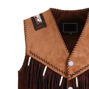 New Arrival Men High Quality Body Warmer Suede Leather Vest Vintage Brown Waist Coats for Men Fashion Wear - Product Image 6