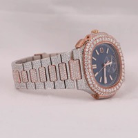 Reloj de Lujo para Hombre, Cuadrado, de Cuarzo, Aleación, Cristal de Zafiro, Diamante Moissanita, Resistente al Agua 10 Bar, Correa de Acero Inoxidable, Perfecto