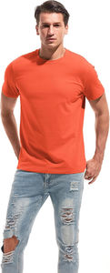 T-shirt à manches courtes pour homme, nouvelle mode, haute qualité, éco-responsable, en spandex/coton, imprimé personnalisé, couleur unie, tissu 220g, doux - Product Image 2