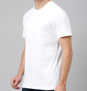T-shirt basique en coton personnalisé pour homme, coupe classique, léger, respirant, manches courtes, uni, décontracté, pour le streetwear - Product Image 2