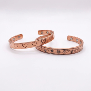 Pulsera de Terapia Magnética de Cobre Puro Ajustable para Alivio de Artritis, Brazalete Bioenergético para Hombres y Mujeres, Joyería de Bienestar - Product Image 1
