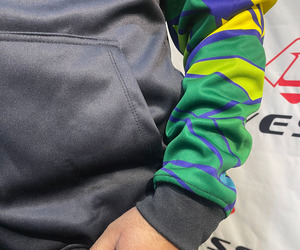 Sweat à capuche vintage pour homme, à manches longues, en molleton bouclette épais de coton, double fermeture éclair, style streetwear, broderie, effet délavé - Product Image 1