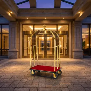 Carrito de Equipaje para Hotel, Resistente, de Acero Inoxidable, para Hoteles, Resorts, Casas de Huéspedes y Hostelería - Product Image 4