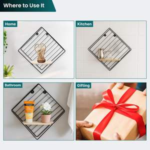 Estante Esquinero de Aluminio Autoadhesivo para Baño, Montado en la Pared sin Taladro, Organizador para Accesorios y Artículos de Aseo - Product Image 2