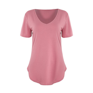 Camiseta Blanca Cuello Redondo |   Camiseta Clásica de Manga Corta en 100% Algodón, Camiseta Básica para Mujer para Uso Diario - Product Image 4