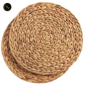 Tapis et coussinets en jacinthe d'eau tressés à la main, design bohème champêtre, réglables, écologiques, résistants à la chaleur, antidérapants, durables, 5 mm - Product Image 3