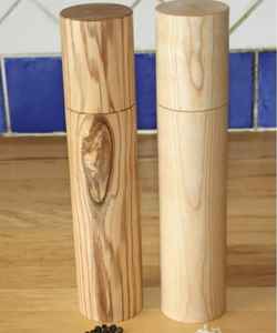 Ensemble moulin à poivre et à sel en céramique réglable de 6,5 pouces en bois d'acacia et de manguier avec support pour la cuisine domestique - Product Image 5