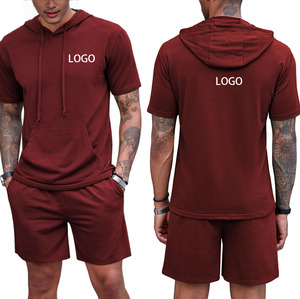 Custom High Quality Summer Plus Size Men's <b>T</b>-<b>Shirt</b> and Shorts Sets New <b>Hoodie</b> Design <b>with</b> Short Sleeves and Loose Casual Shorts - Product Image 1