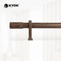 KYOK Vente en gros de tringles à rideaux télescopiques réglables, doubles supports en métal, fournisseur industriel