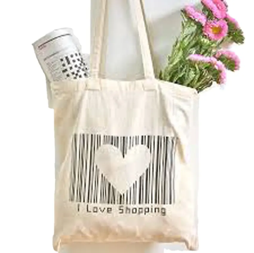 El yapımı pamuk tote çanta alışveriş özel logo özelleştirilmiş tarzı uzun saplı organik pamuk çanta 150 gsm iyi kalın tarzı alışveriş çantası