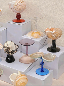 Wholesale Handmade Lightweight Reusable Easy Clean Glass Conch Shell Cocktail Glass Coastal Design Wedding <b>Beer</b> 20-100ml - Product Image 2
