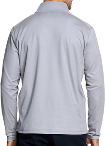 Sudadera de golf personalizada para hombre con cremallera de un cuarto, cuello simulado y rayas de alto rendimiento - Product Image 3
