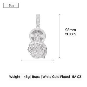 Pendentif élégant pour homme en or avec motif Jésus et diamants, bijoux pour homme, accessoires de mode pour l'exportation, prix de vente - Product Image 3