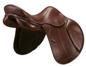 English Dressage Saddle <b>Leather</b> Brown Wood Tree Full Size Equestrian Riding Equipment - Product Image 2
