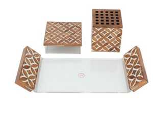 Handmade Acacia Wood Eco-Friendly Durable <b>Incense</b> <b>Box</b> Burner Set for Stick Cone <b>Incense</b> Aromatherapy Room Freshener Curio Craft - Product Image 2