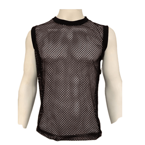 Débardeur sans manches en maille noire pour homme, col rond, respirant, en polyester uni, pour l'entraînement estival, coupe classique pour adulte - Product Image 5