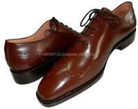Chaussures habillées pour hommes en cuir Oxford faites à la main de haute qualité, avec couture Goodyear, fermeture à lacets, motif uni, pour mariage d'automne en Inde